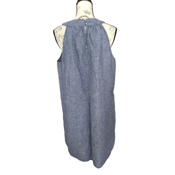 St. Tropez Linen Lightweight Tunic Mini Dress Size Large - Picture 3 of 13